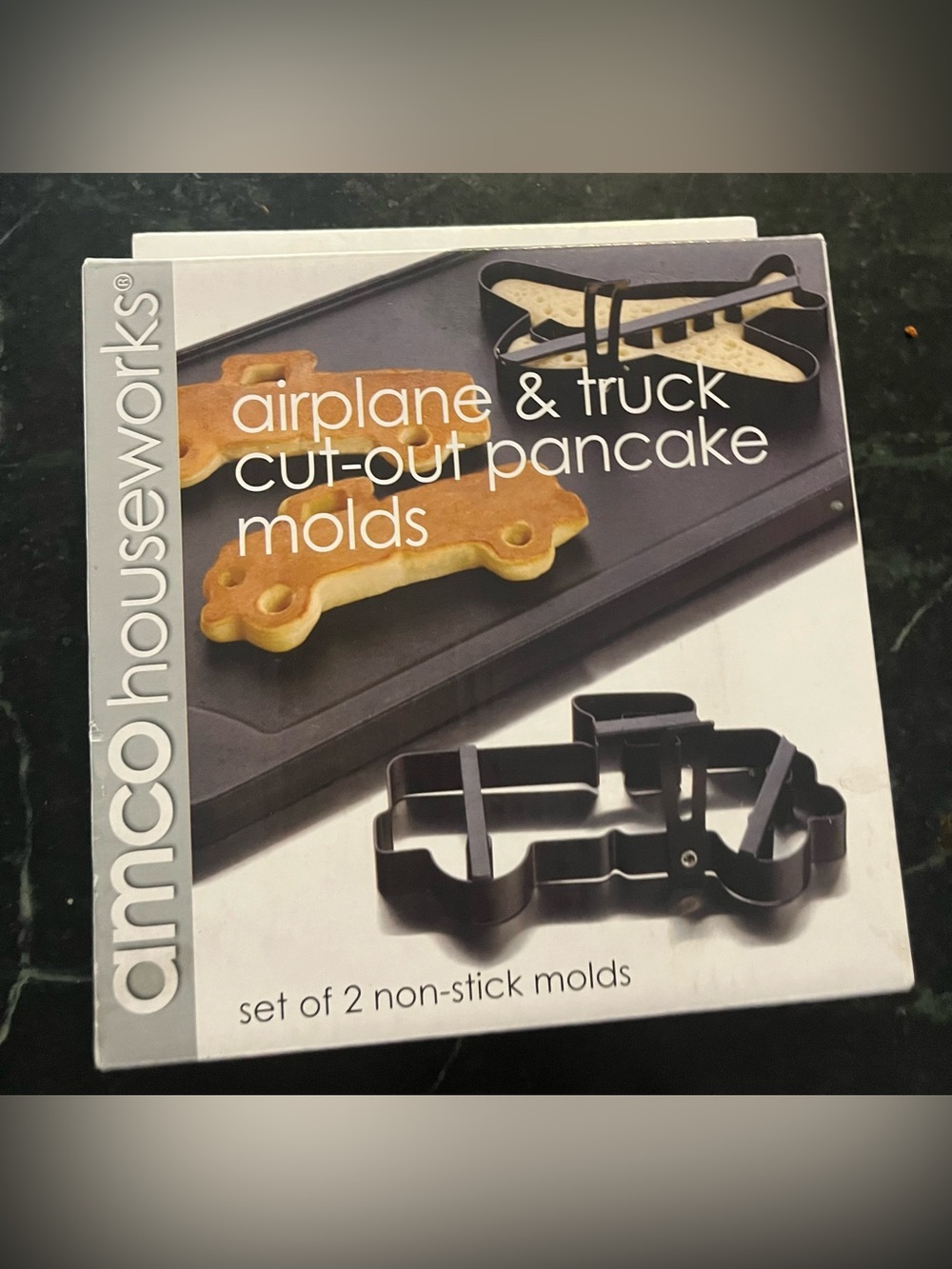 Amco Houseworks Airplane & Truck Pancake Molds Set of 2 Nonstick NIB Kids